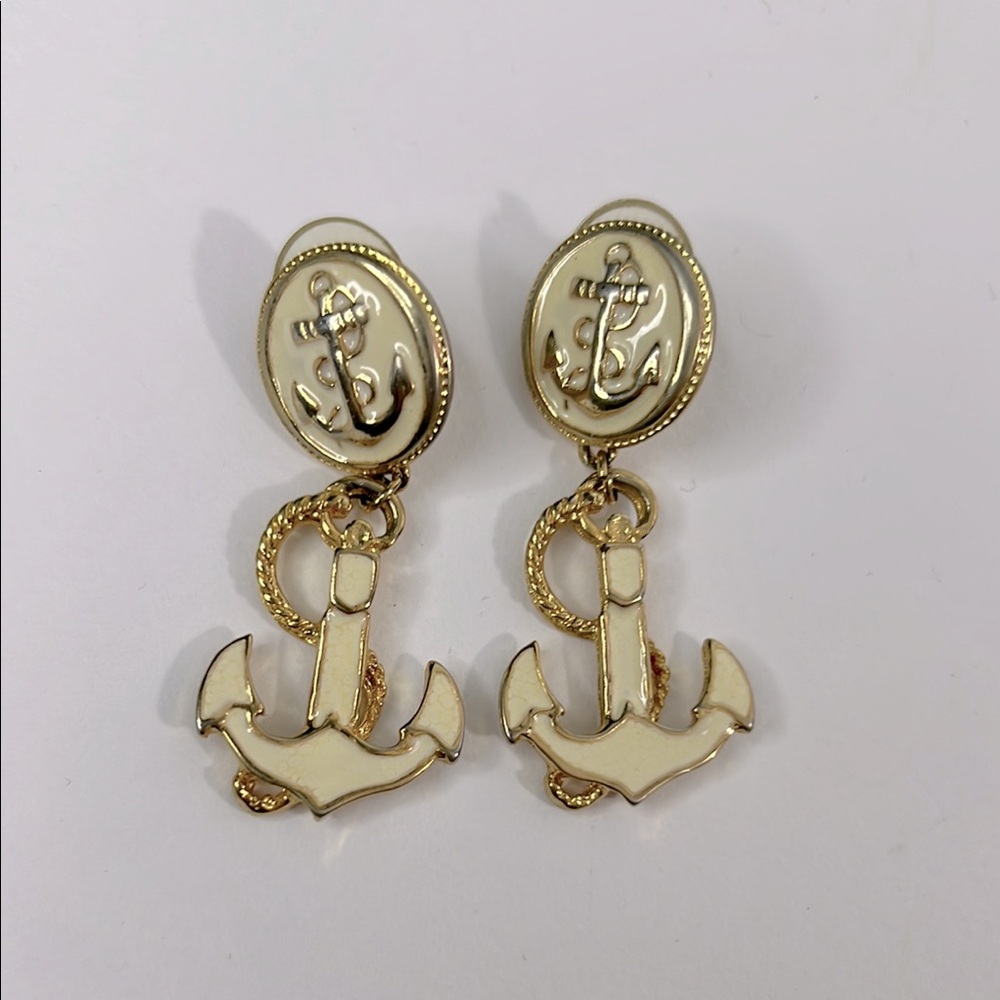 Park Lane Nautical Anchor Drop Earrings